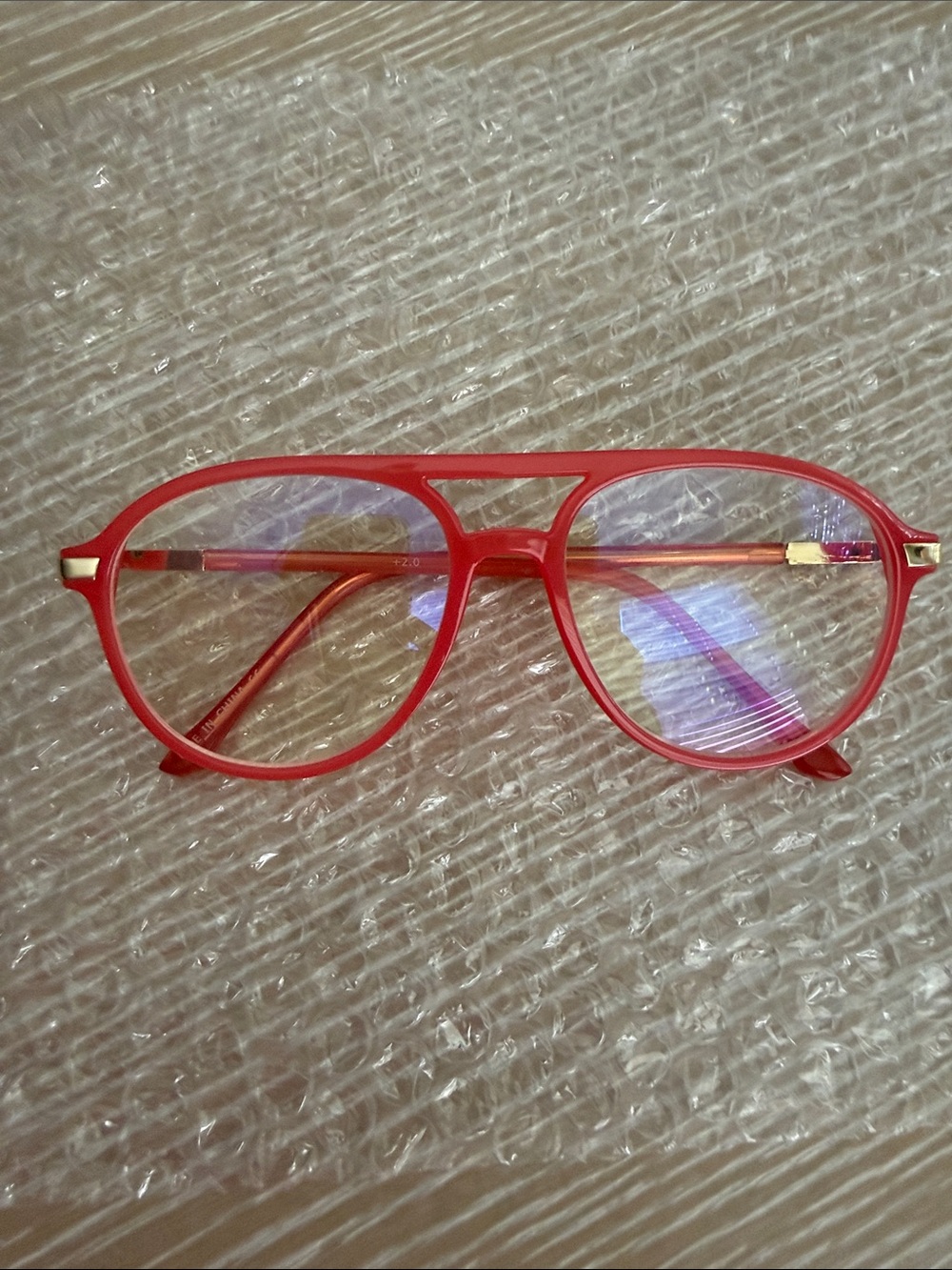 Anthropologie I-SEA Aviator Readers - Bright Orange Reading Glasses +2.0 - Picture 2 of 11